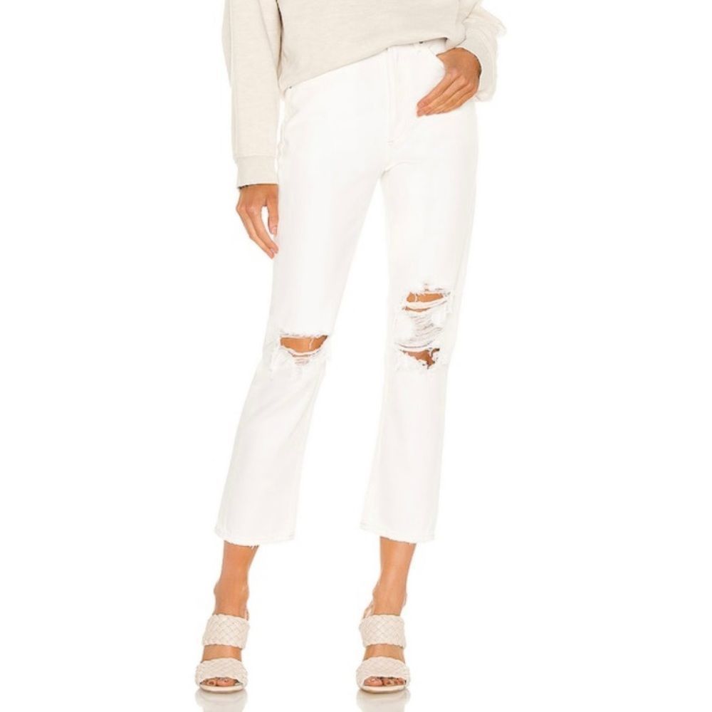 Agolde Riley High Rise Straight Crop in Veil